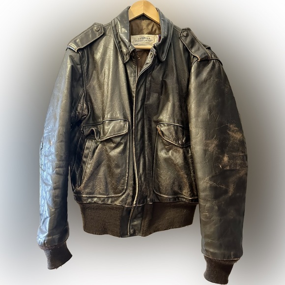 Vintage Leather Schott NYC Flight Jacket - Picture 2 of 9